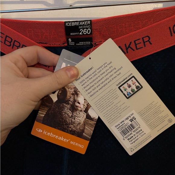 NWT Icebreaker Merino 260 Bodyfit Vertex Baselayer Legging, Size Small (S) - Picture 3 of 4